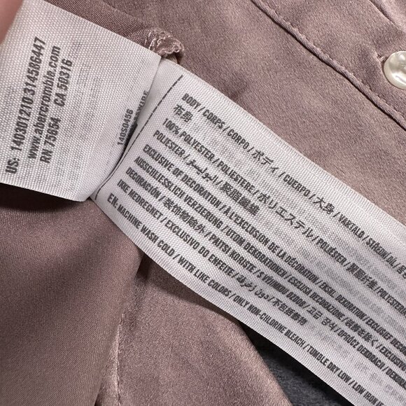Abercrombie & Fitch Shirt Womens Small Satin Oversized Button Up Long Sleeve - Picture 7 of 10